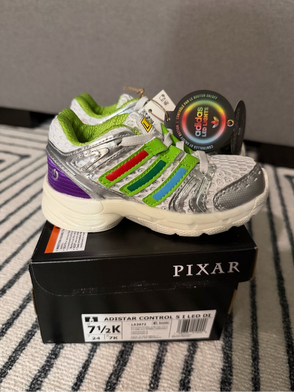 Adidas Pixar Toy Story Adistar Control 5 Elastic Lace Shoes LED
